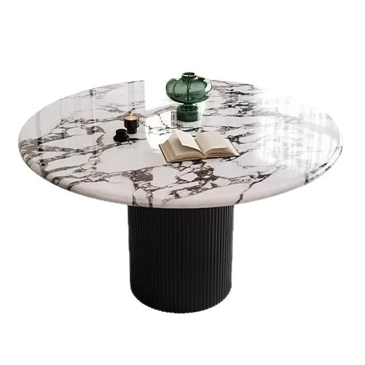 

High-end marble round table, small apartment dining table