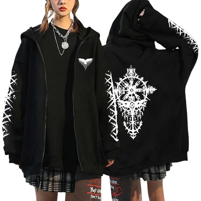 2025 neue Mode Zipper Hoodies Frauen Männer Übergroßen Warme Harajuku Langarm Fleece Sweatshirts Herbst Winter Frauen Kleidung – Detail 5