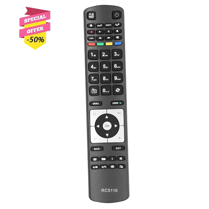 RC5116 Remote Control For Finlux TV 16FLD910L 19WFLD760 22F6030D 26FL745 26FL745T 26FL760P 26FLD745 32FLD845H 32FLD882H 46FLHY88