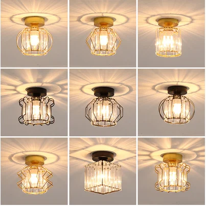 

Simple Modern Corridor 2023 New Light Entry Hall Ceiling Light Nordic Light Luxury American Style Crystal Light Porch Balcony