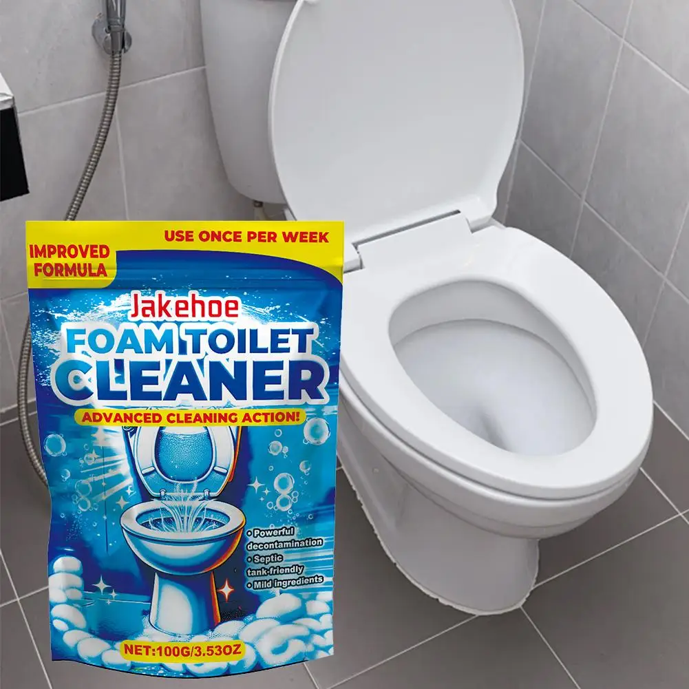 2025 New 1/2/3Pcs Foaming Toilet Cleane Effortless Cleaning Odor Elimination Clear Fragrance Toilet Powder Multi-Purpose Cleaner