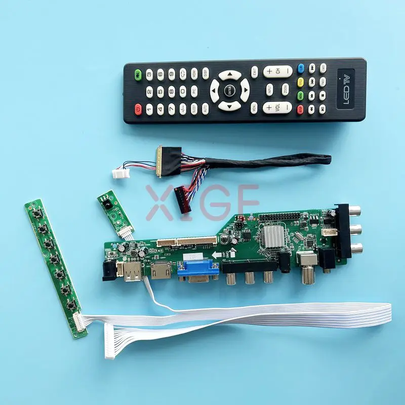 

For B156RW01 LP156WD1 N156O6 Driver Board DIY Kit 2AV+USB+DHMI+VGA Laptop Monitor 15.6" 1600*900 LVDS 40 Pin Digital Signal DVB