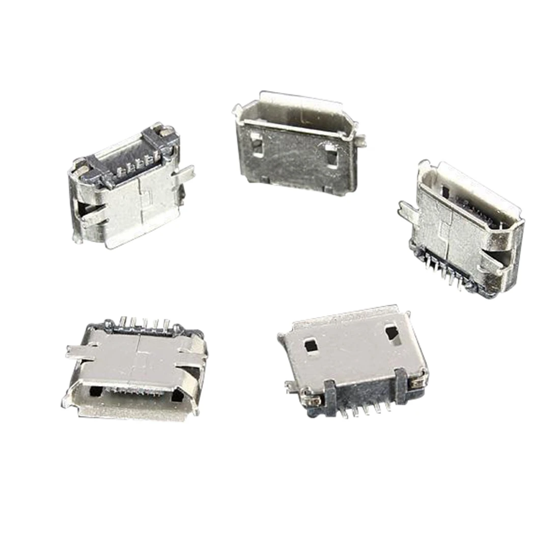 50Pcs Micro USB Type B Female 5Pin SMT Socket Jack Connector Port PCB Board