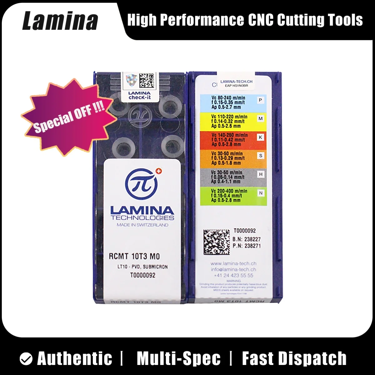 

LAMINA оригинальный RCMT RCMT06/08 RCMT12 RCMT0602MO RCMT0803MO RCMT10T3MO RCMT1204MO LT10 фреза фрезерные инструменты