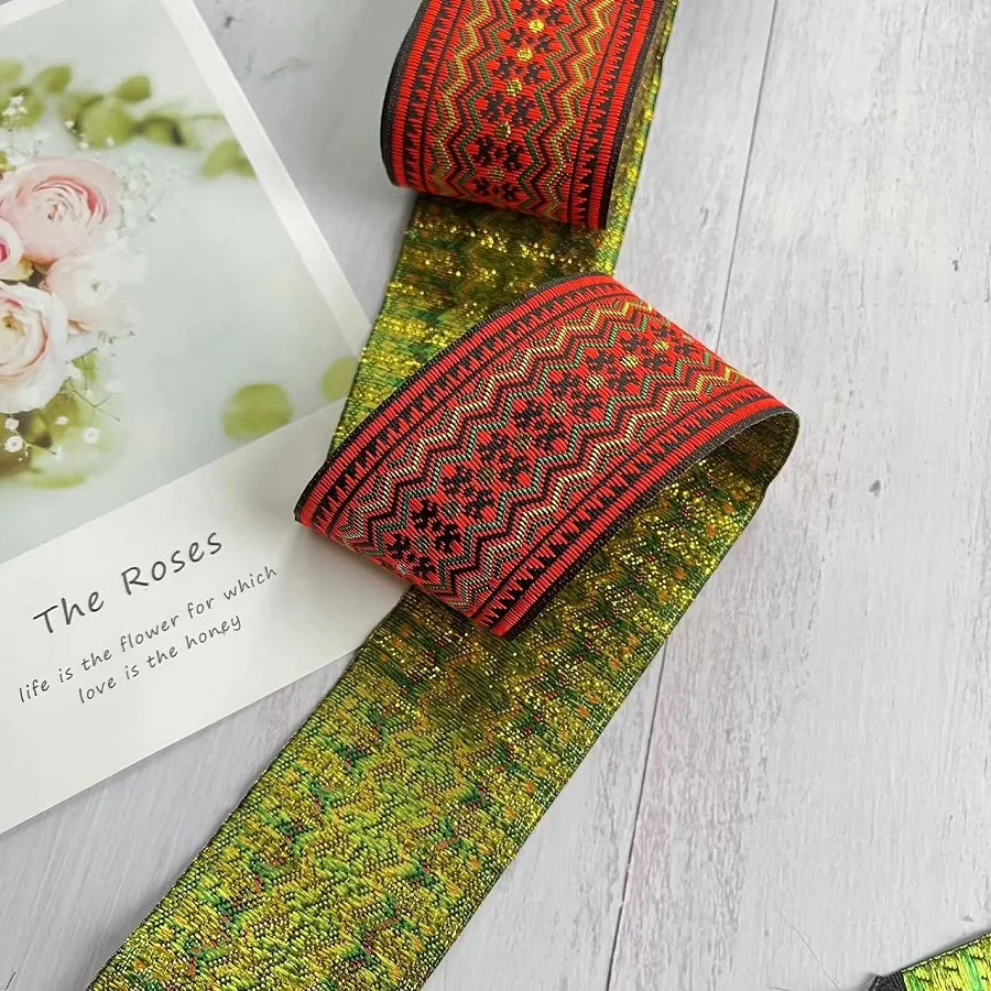 10 Yards /Lots Ethnic Style Webbing Woven Jacquard Ribbon 5 CM For Garment Straps Accessory LS-237