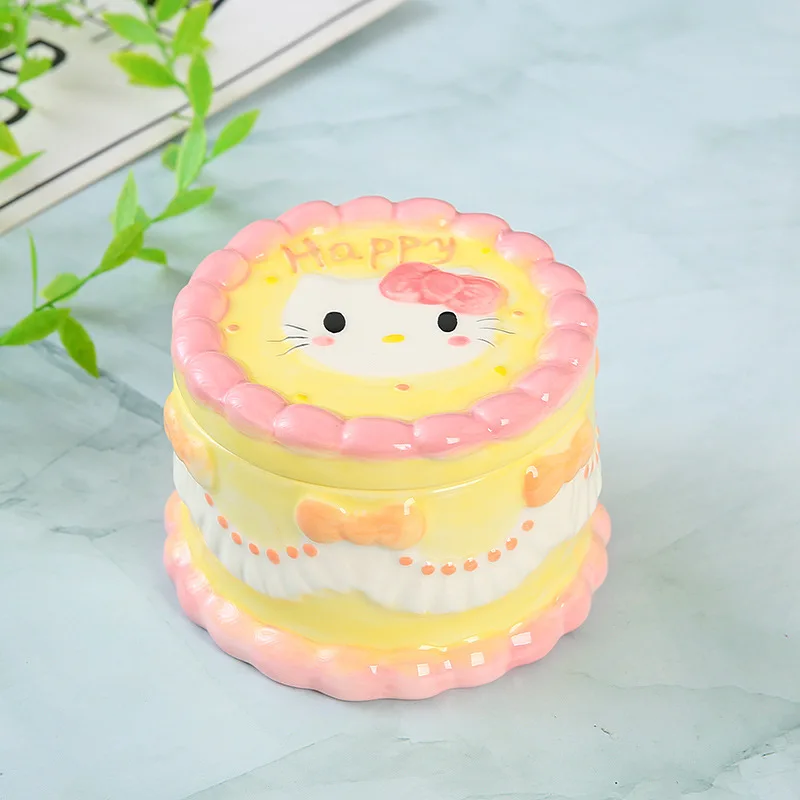 

Ceramic Cake Storage Jar Ins Wind Storage Box Home Decoration Macaron Birthday Gift Girl Gift