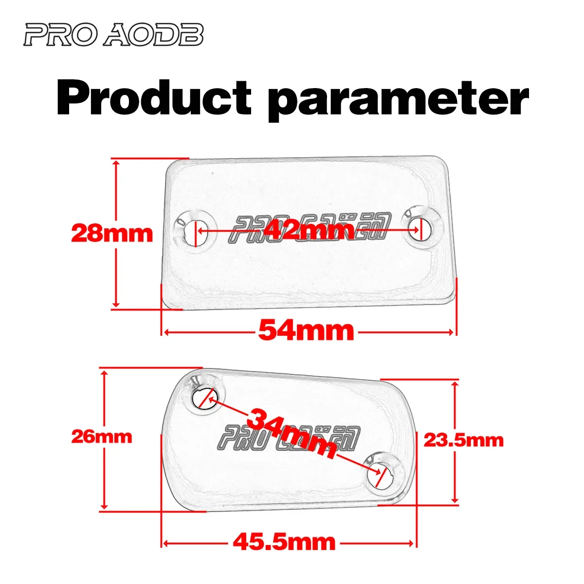 Precision-Made Motorcycle Accessories - Front Rear Brake Fluid Reservoir Cover For Suzuki RM125 250 RMZ250 450 RMX450Z 2004-2018