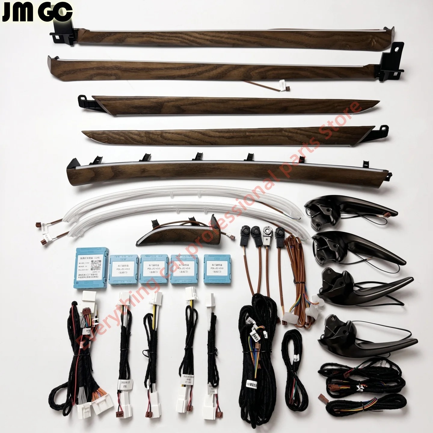 

Car LED Ambient light for Lexus ES Wood grain Interior panel 64 color Door lights Atmosphere Modification button APP control