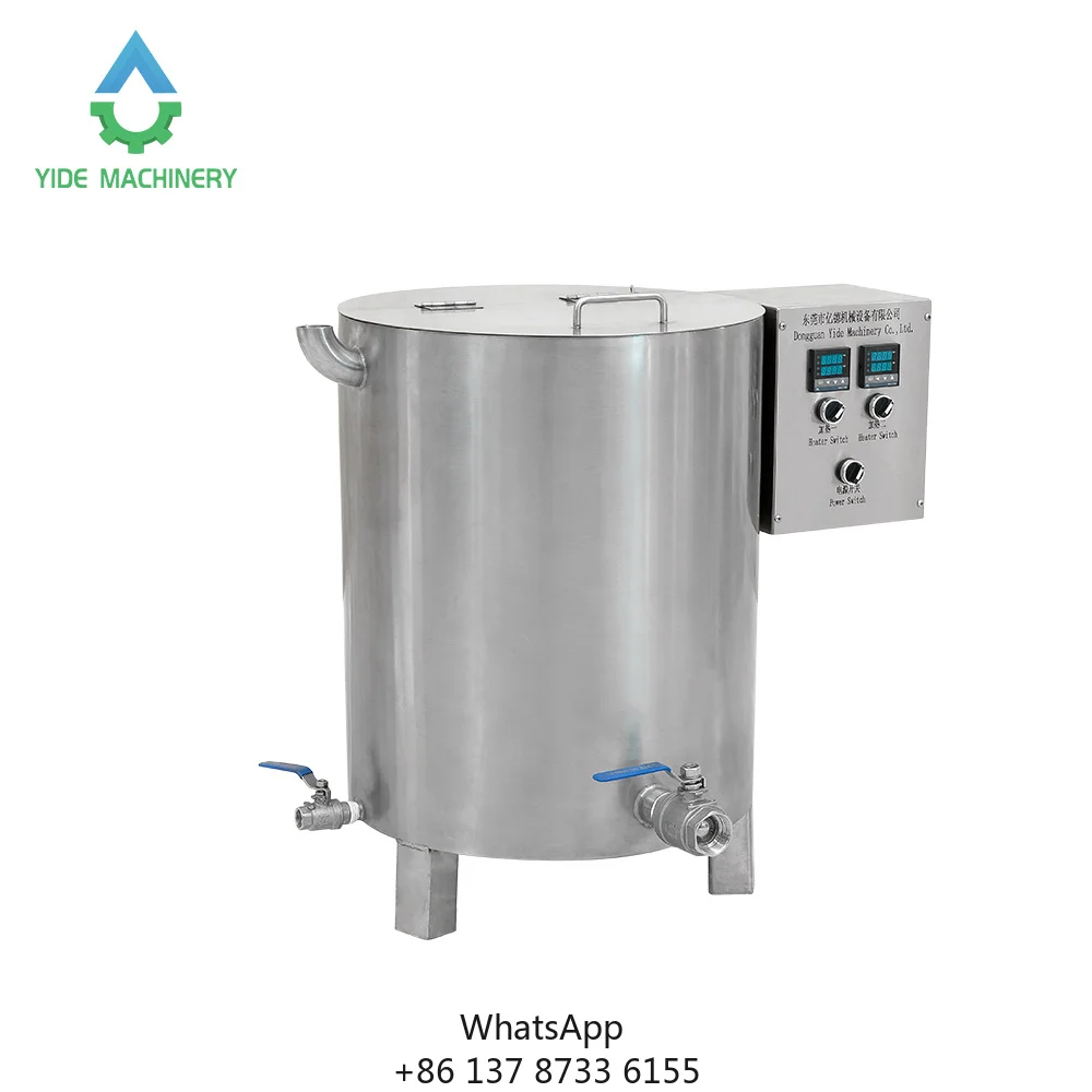 Electric 30Kg Melting Tank For Wax & Candle Making Water & Oil Jacketed Paraffin & Soy Wax Candle Machine
