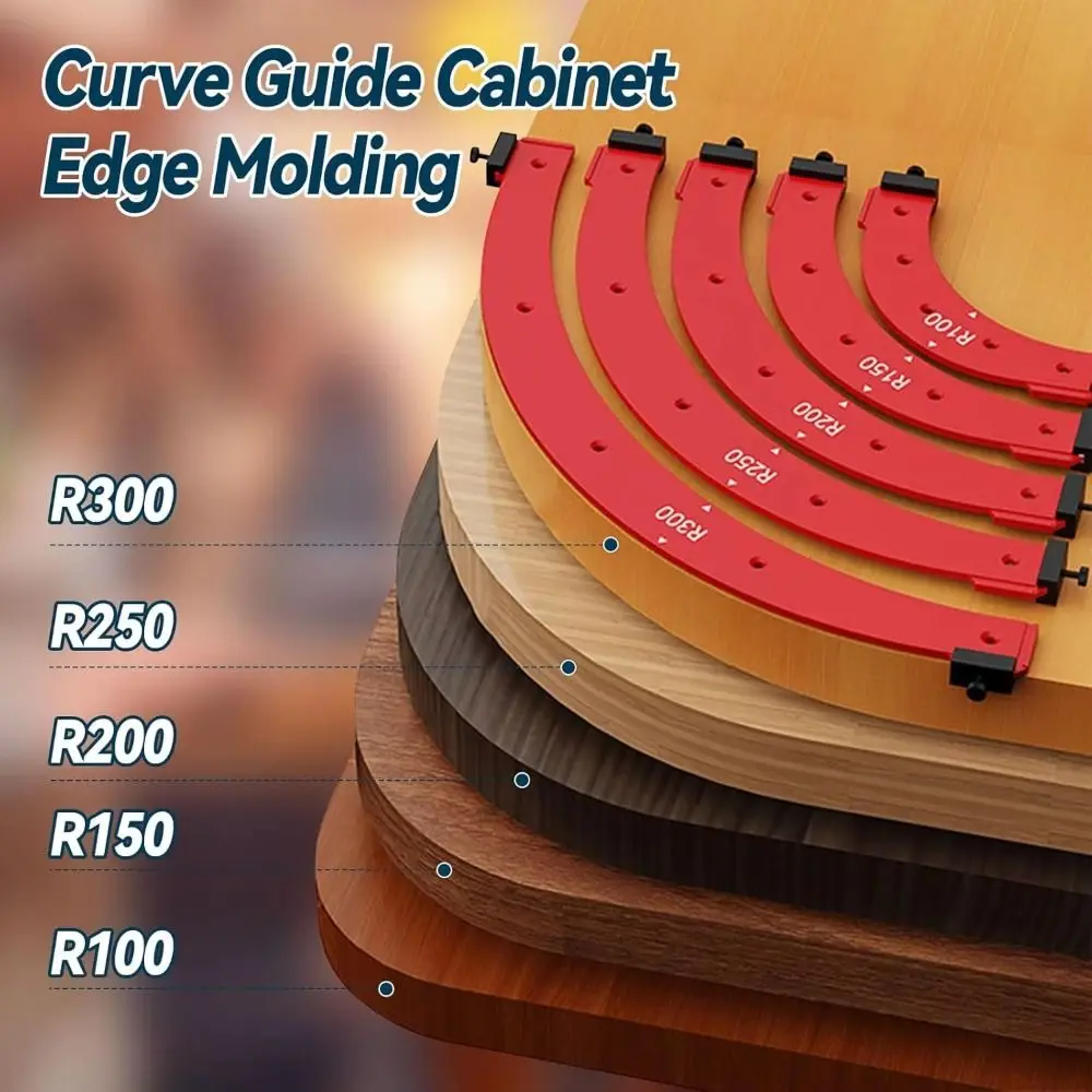

Aluminium Alloy Round Corner Radius Templates R100 R150 R200 R250 R300 Precision Corner Routing Guide Reusable Curved Design