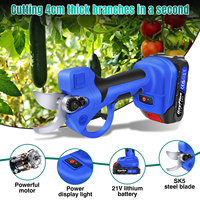 21V Cordless Electric Pruning Shears Kit for Pruning Trees and Fruit Trees,28mm with 2 Pcs Rechargeable Lithium Battery