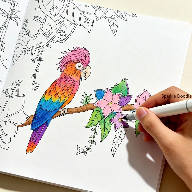 A Coloring Book of Animal Mandalas, 24 Animal Patterns,high-definition Hand Drawn Graffiti Book, Art Copying Album