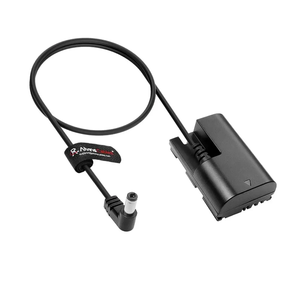 Alvin's LP E6NH Dummy Battery DC Cable 50cm for Canon R5C R6 5D