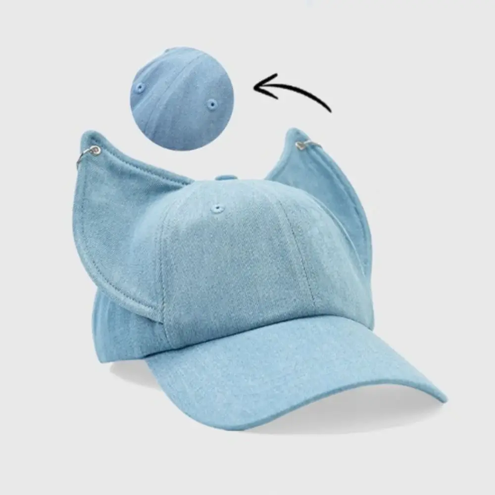 

Cute Fox Ears Cowboy Baseball Cap Metal Buckle Breathable Hip Hop Hat Adjustable Y2k Duckbill Hat Women