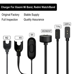 Kabel ładujący do Xiaomi Mi Band 8 Pro NFC 7 6 5 4 2 Redmi Watch 4 3 Lite Active Redmi Smart Band 2 Magnetyczna ładowarka USB