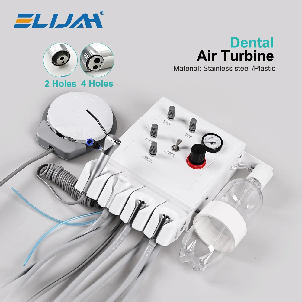 

ELIJAH Dental Wall-mounted Air Turbine Dentist Air Turbine Unit with 3 Way Syringe Handpiece Teeth Whitening Dentistry Tools