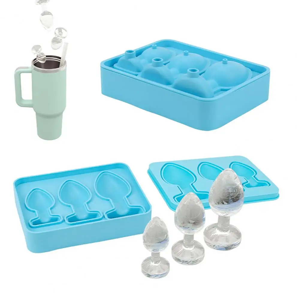 Butt Plugging Shaped Ice Tray Humorous Drinkware Accessory Humorous Butt Plugging Ice Cube Tray for Whiskey Cocktails for Party