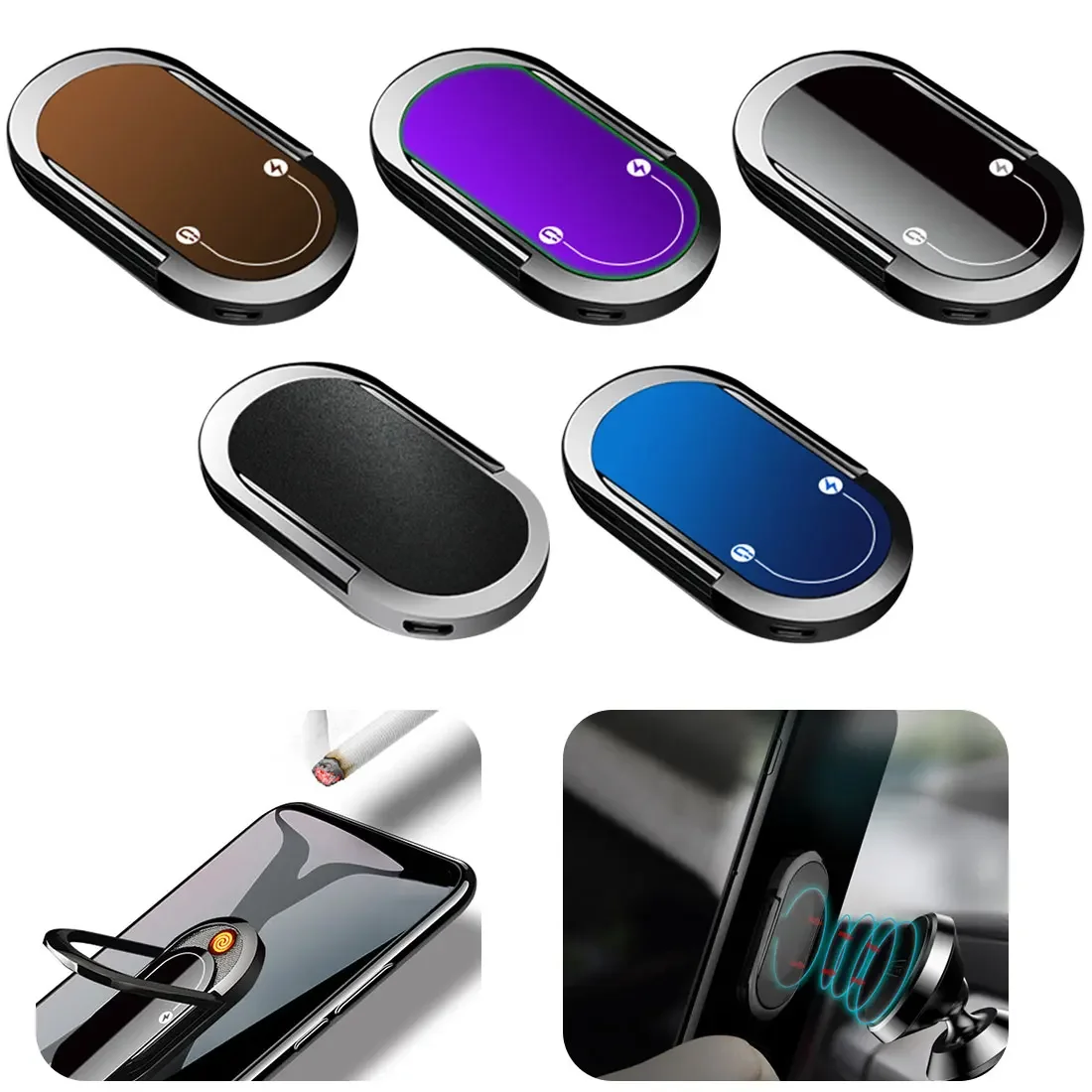 New Creative Cigarette Lighter Can Be Used As A Mobile Phone Holder USB Charging Lighter Multi-functional Cigarette Lighter