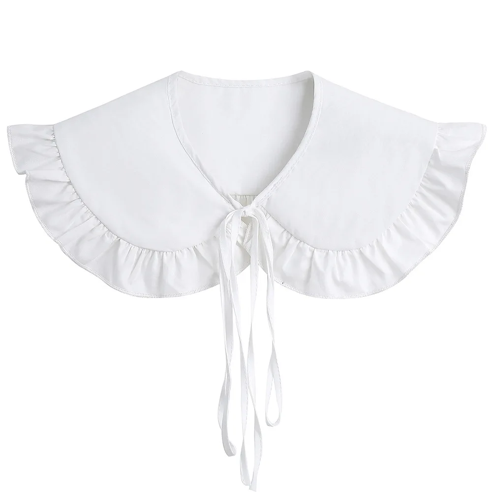 

Linbaiway White Cotton Fake Collars for Women Dress Detachable Collar Wrap Shawl Girls Summer Dress False Collar Small Cape