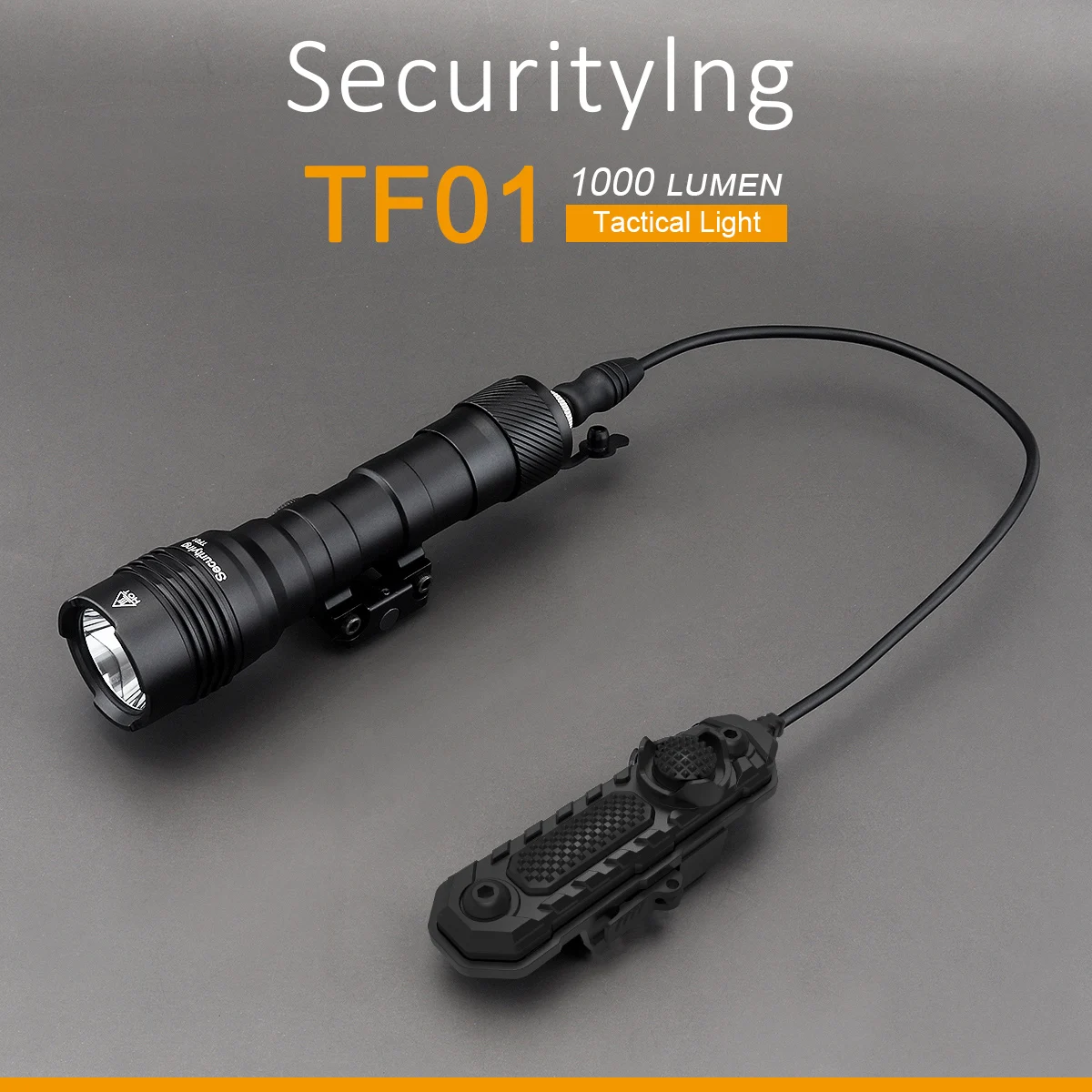 Mini Gun Light Tactical flashlight with Remote Pressure Switch Quick Attach Light Beam for Mlok MIL-STD-1913 Rails