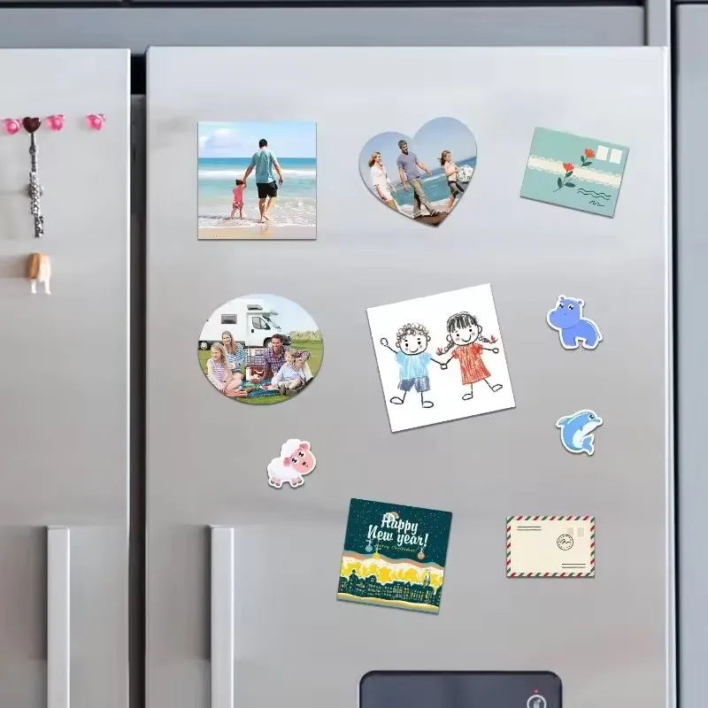 A4 المطاط ذاتية اللصق مغناطيس مرن 0.8/1 مللي متر ورقة حصيرة مغناطيسية للثلاجة صورة ديكور إبداعي سهل قطع قشر #5