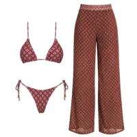 2026 Fashionable Boho Chic Bikini Set with Unique Paisley Design Perfect for Beach Wear and Pool Parties Summer Getaways - Image 4