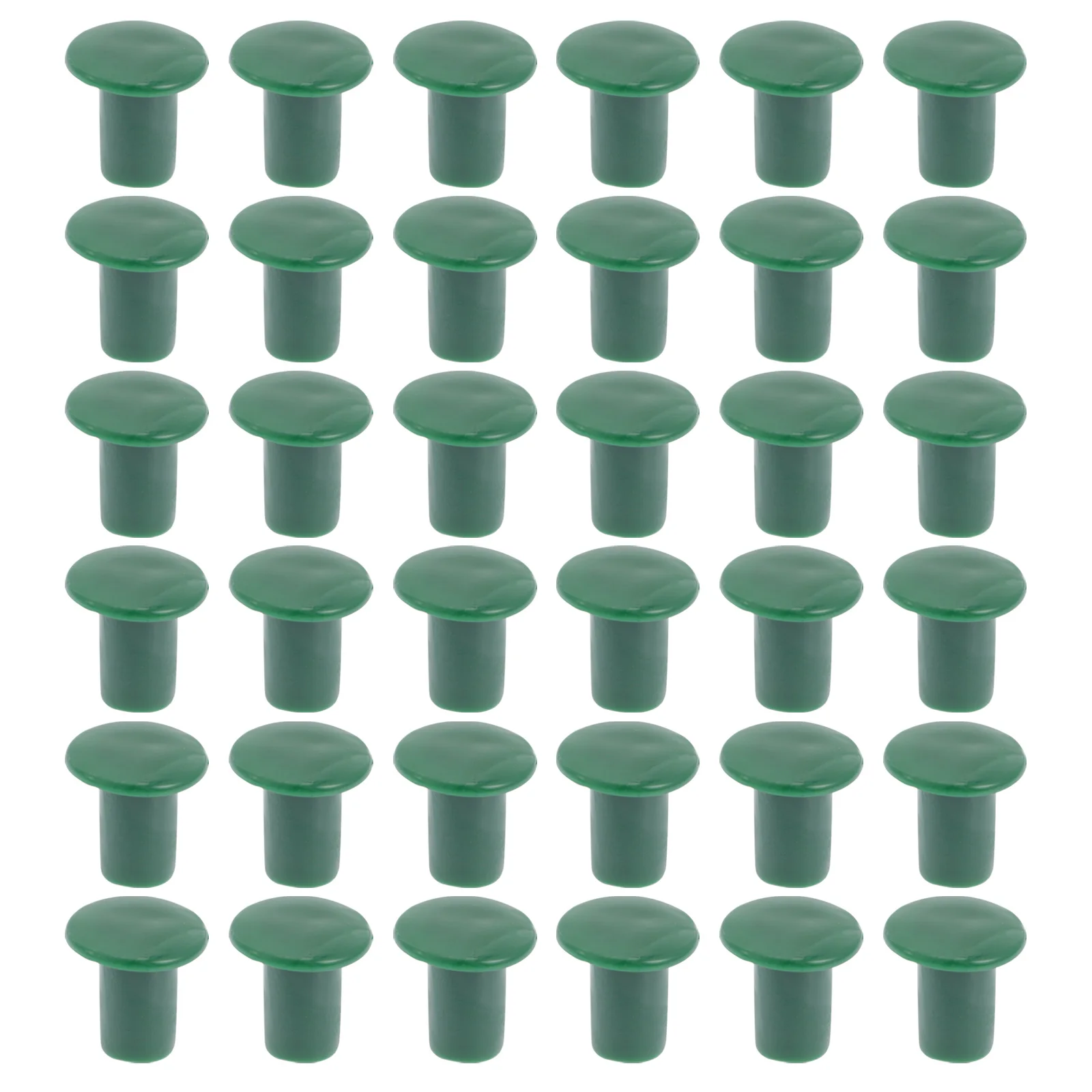 36 шт., колпачки для поддержки растений, зеленые защитные чехлы для садовых тростей, гибкие прочные защитные чехлы для бамбуковых кольев, защита для тростей