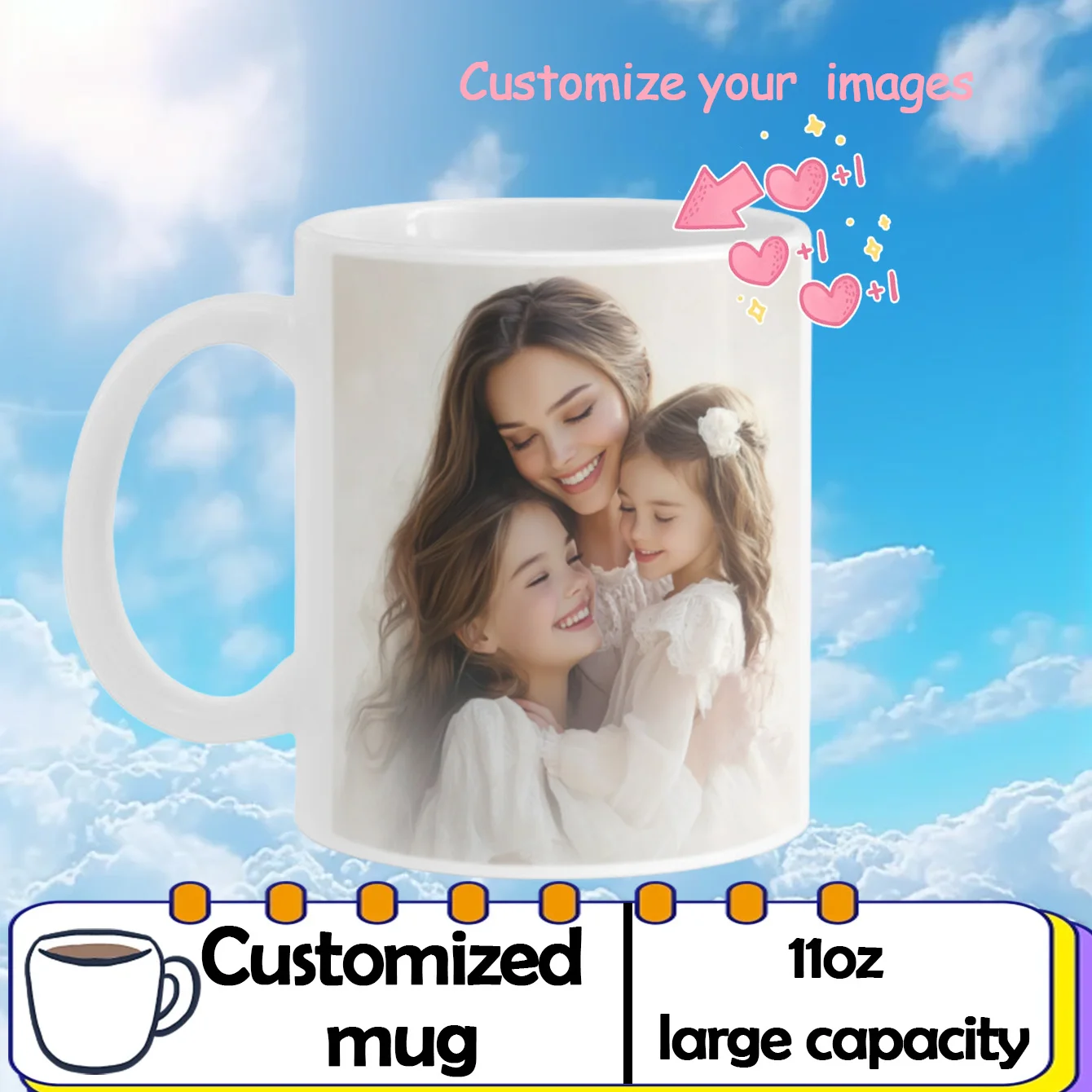 

Customized mug with large capacity Personalized cup with picture text name personalized gift