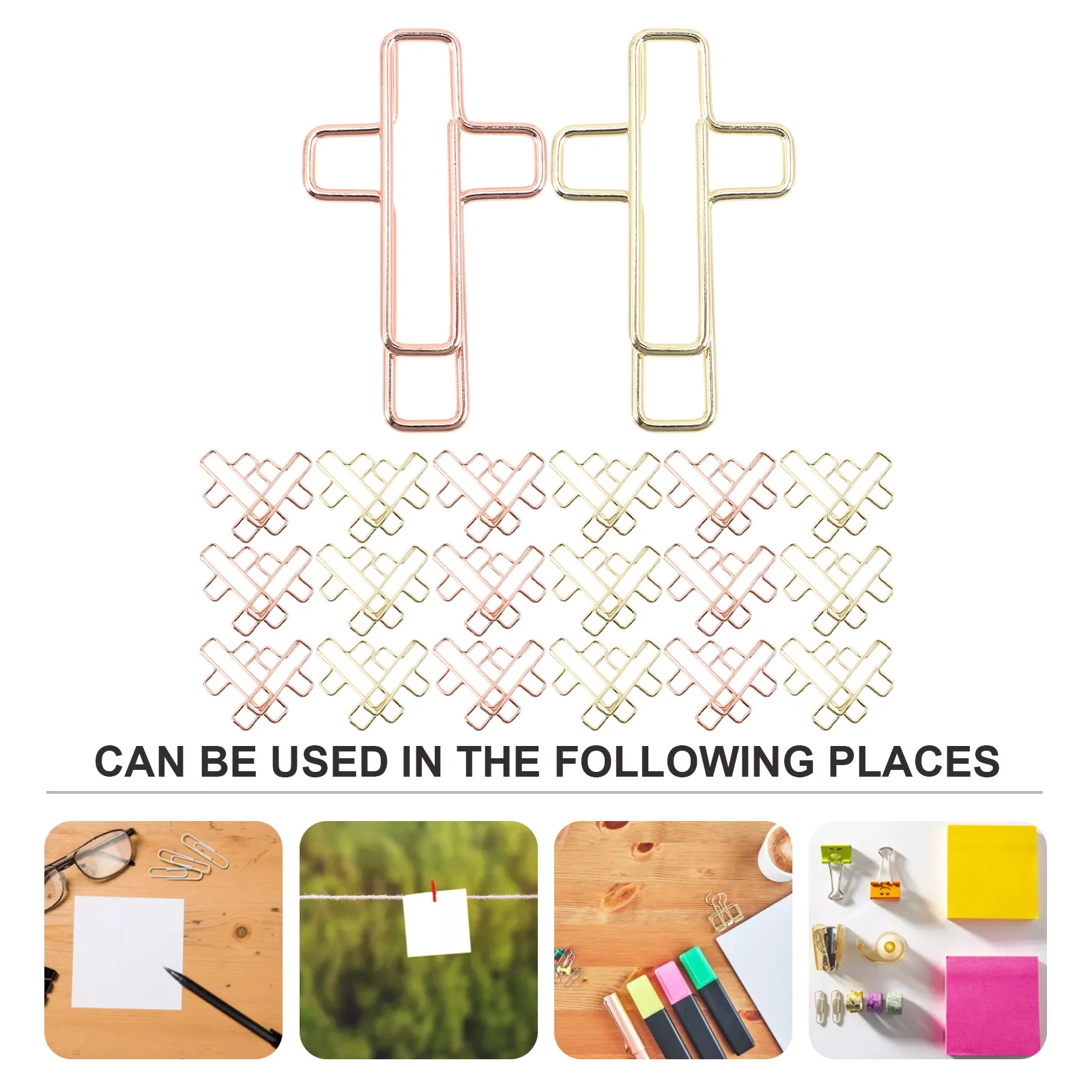 

20pcs Cross Shaped Paper Clips Metal File Clamps For Office School Home Use Document Fixing Clips Creative Bookmarks Office