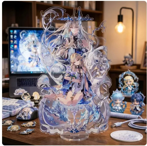 Japanese Anime Wuthering Waves Cartethyia Acrylic Stand Figure Model Plate Cosplay Collection Desktop Decor Gifts XTRJ