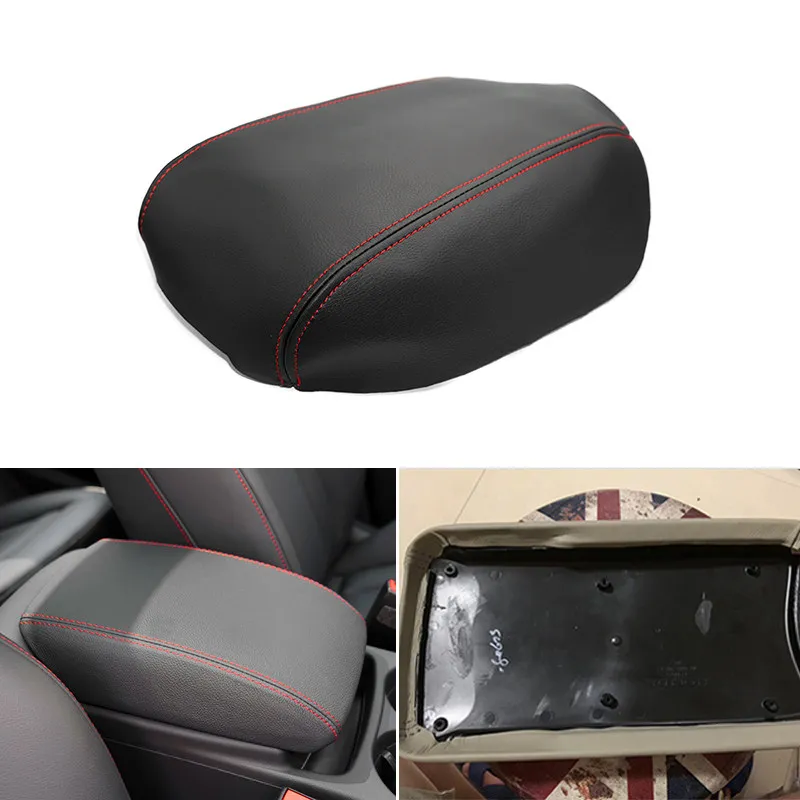 For Audi Q5 2010 2011 2012 2013 2014 2015 2016 2017 2018 Car styling Microfiber Leather Center Console Lid Armrest Cover Trim
