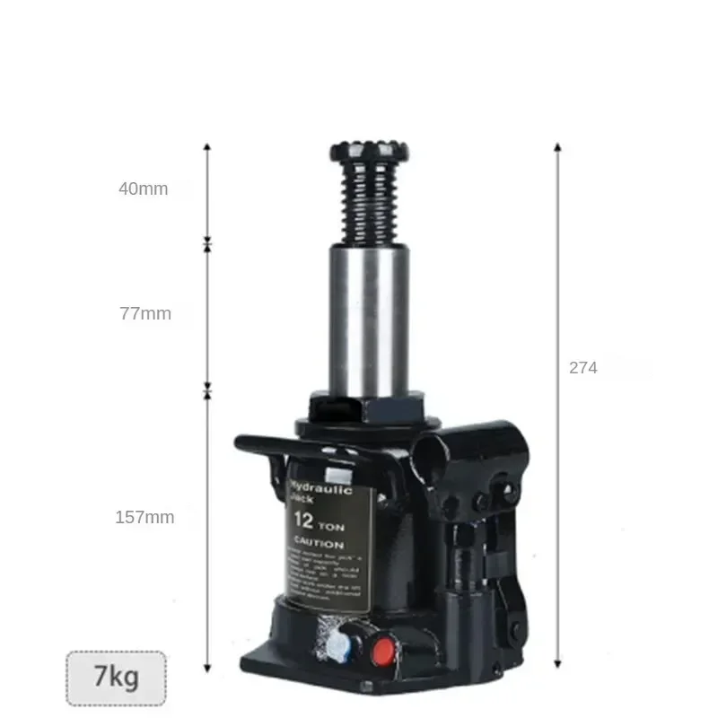 Low Jack Vertical Jack Oil Pressure 12 Tons Hydraulic Jack