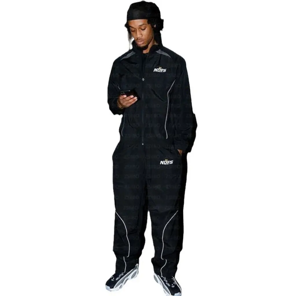 

Unisex Hip-Hop Retro Zipper Jacket Trendy Autumn Streetwear Fashion Patchwork Design Casual Top for Women And Men