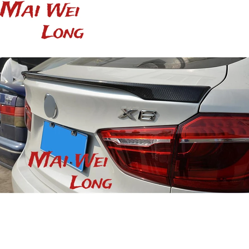 Car Rear Trunk Spoiler Lip Wing For BMW F16 X6 2015.7-2019 ABS Tailgate Lid Flap Decklid Splitter Trim Upper Body Kit