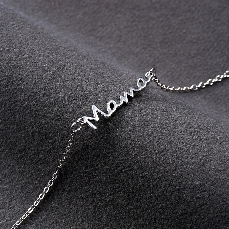 Women's Mama Charm Bracelet, Double Layer Chain Design