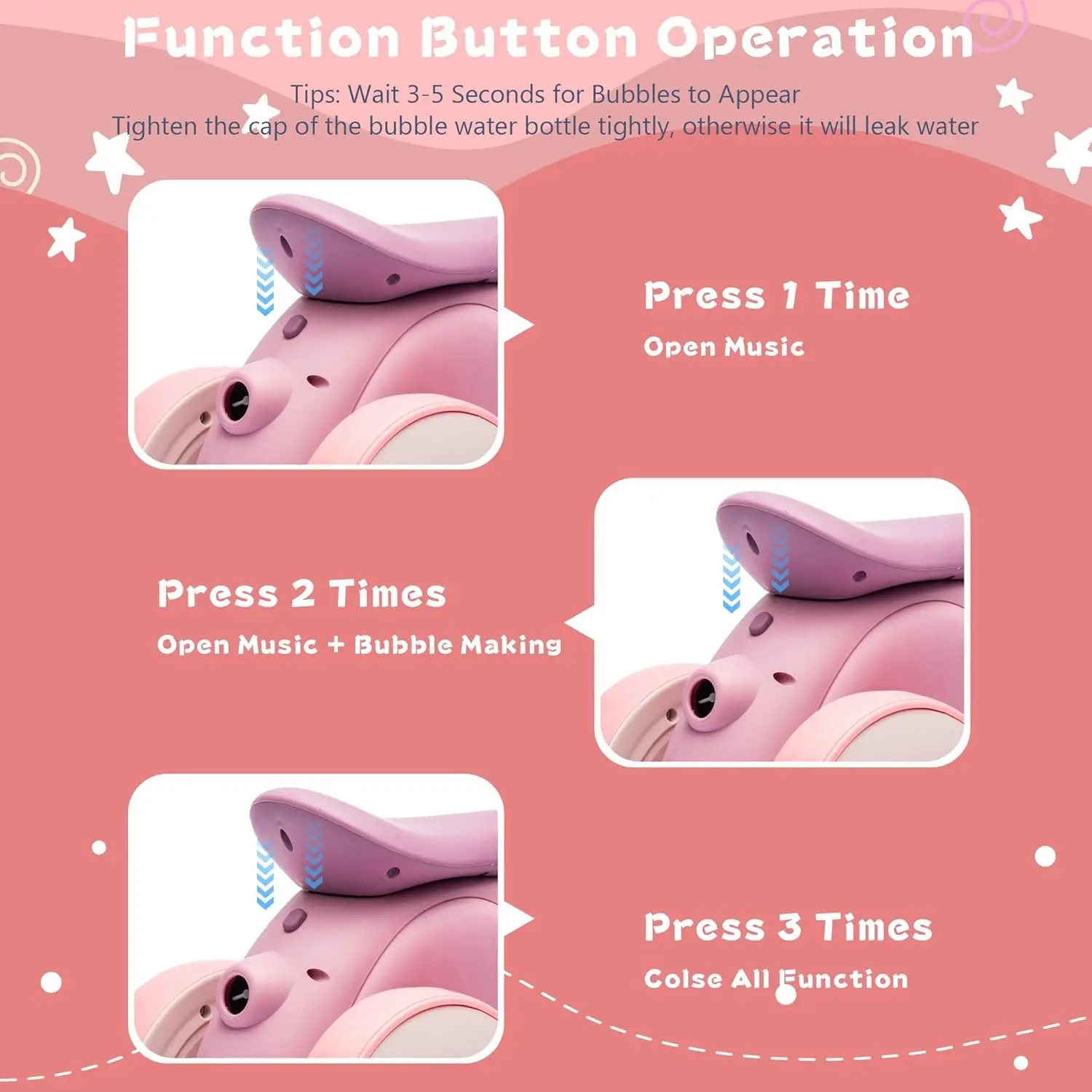 دراجة توازن كهربائية للأطفال مع آلة فقاعات ، دراجة أطفال مع جهاز تحكم عن بعد ، درّاجة فقاعية للأولاد والبنات بعمر سنة واحدة ، 6 فولت ، 4 في 1