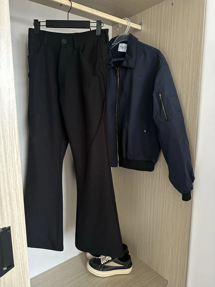 

Bla Cleanfit Knife Straight Leg Pants Men's Sle Slim Fit Casual Trousers Faionable Narrow Version Autumn Collection