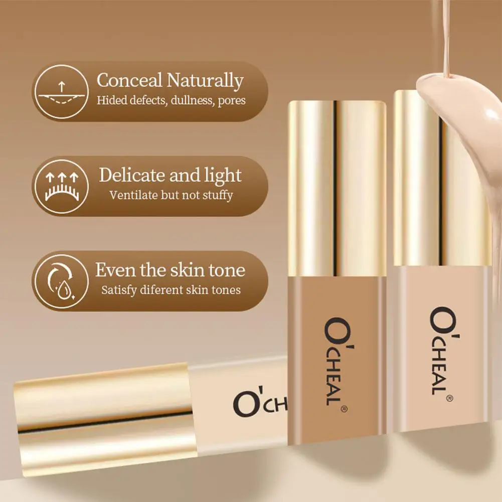 Mini Corrector líquido de alta cobertura, crema de Base impermeable para maquillaje facial, antiojeras y pecas, A9Q2