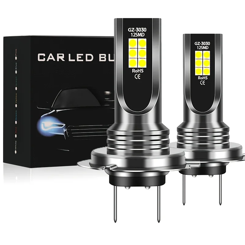 2PCS H7 Led Light Bulb Kit Car Fog Light Bulbs 55w Super-Bright 6000k  Led Lights For Vehicles High Power Auto Headlight LED DRL