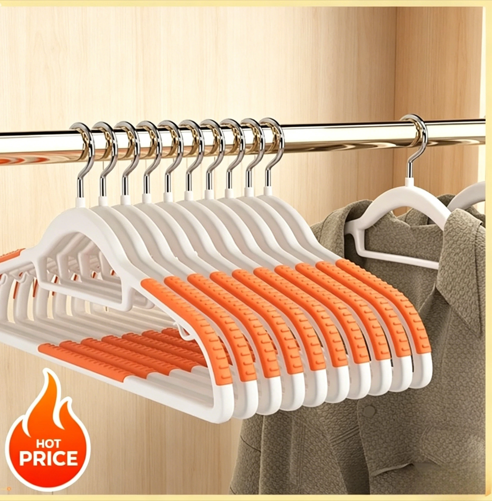 10PCS Non-slip Non-marking Shoulder Corner Hanger Wet Dry Use Durable Closet Organizer for Home Dormitory