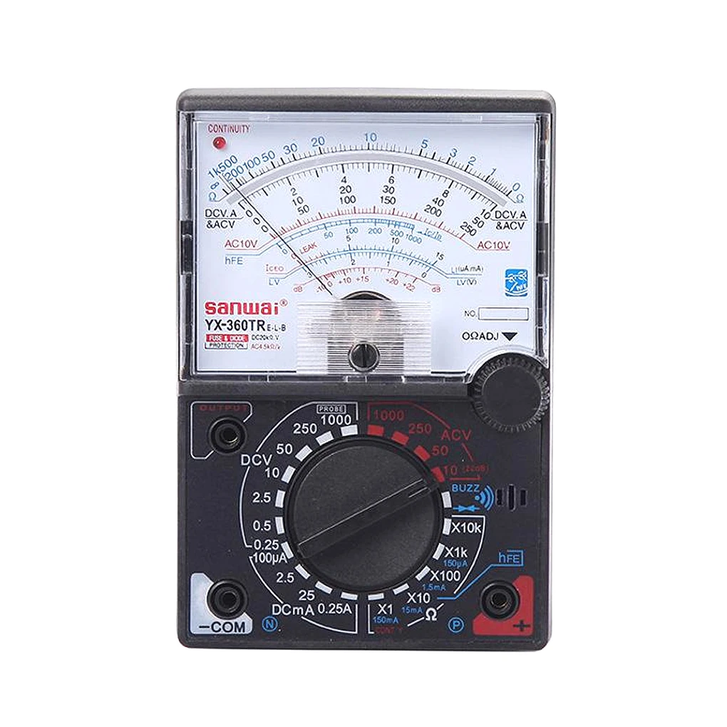 Analog Multimeter Portable Adjustable Electrician Voltmeter Gauge