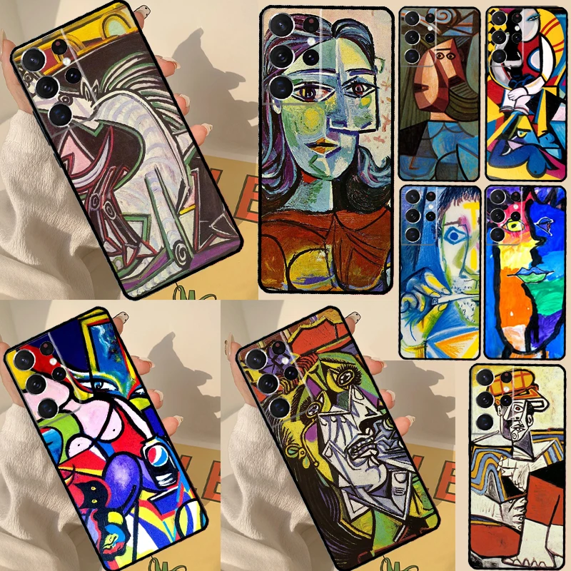 Picasso Abstract painting Art Back Case For Samsung Galaxy S23 S21 Ultra S20 FE S9 S10 S22 Plus Note 10 Plus S22 Ultra Coque