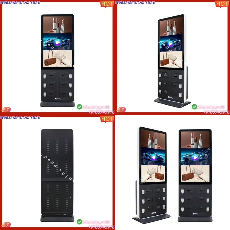 CECertificate 55 Inch Cell Phone Charging Station Android All in One Interactive Touch Advertising Screen Charging Mobile