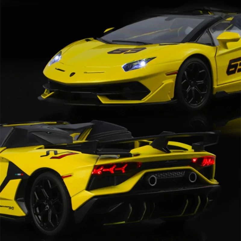 1/18 Aventadors SVJ 63 Alloy Racing Car Model Diecasts Metal Toy