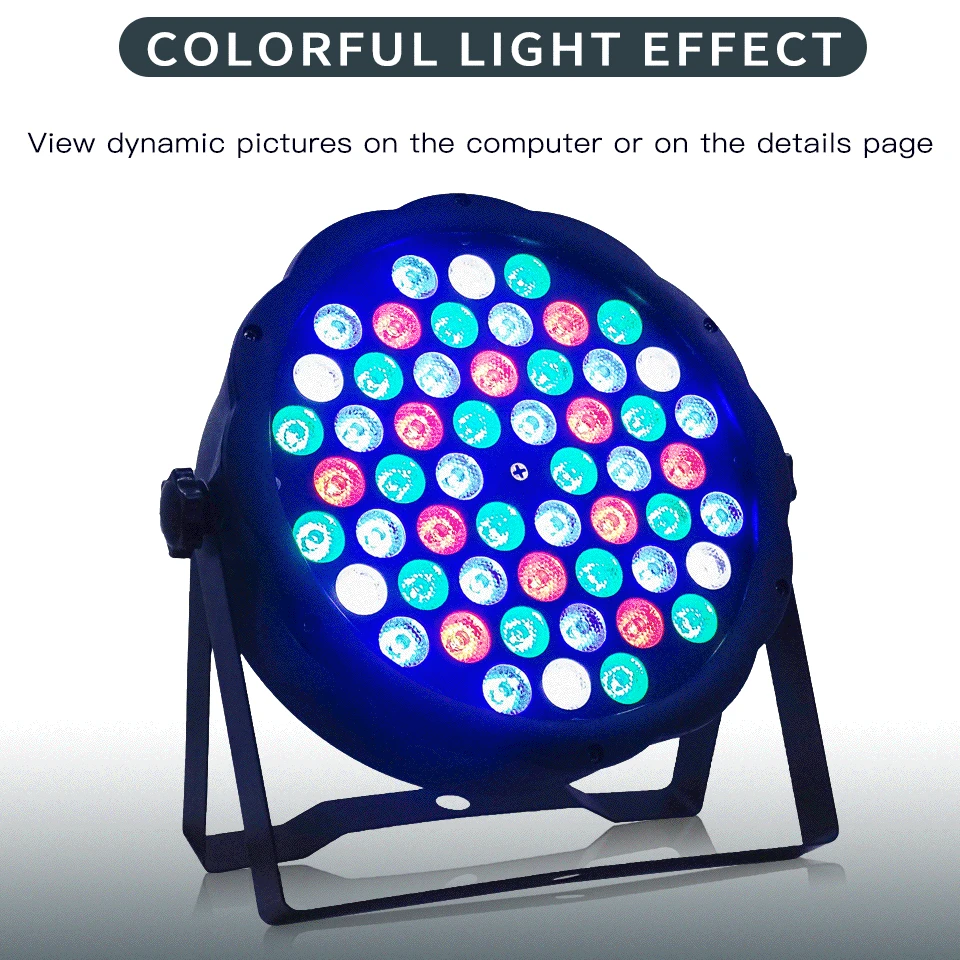 Lumière de Scène à Effet de Contrôleur DMX 512, 54x3W, RVB, 3 en 1