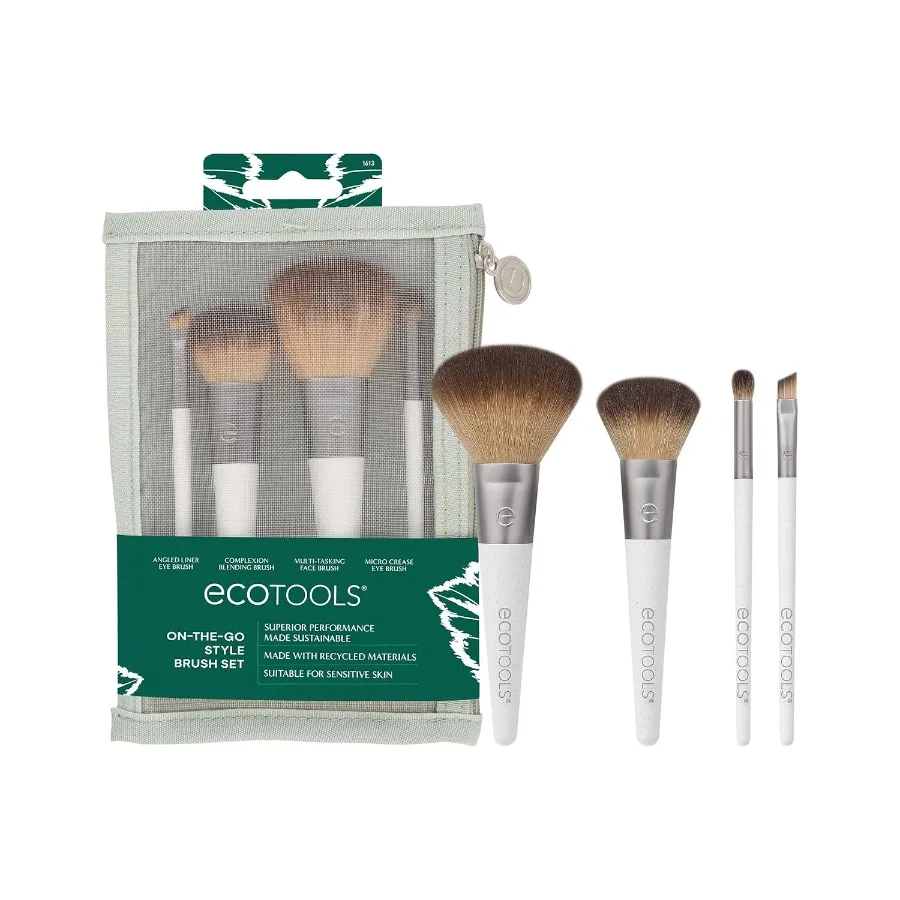 OnTheGo Make-up-Pinsel-Set, reisefreundliches Pinsel-Set, Mini-Größe, Make-up-Tools für Puder, Rouge, Bronzer, Lidschatten, freundliche Synthetik