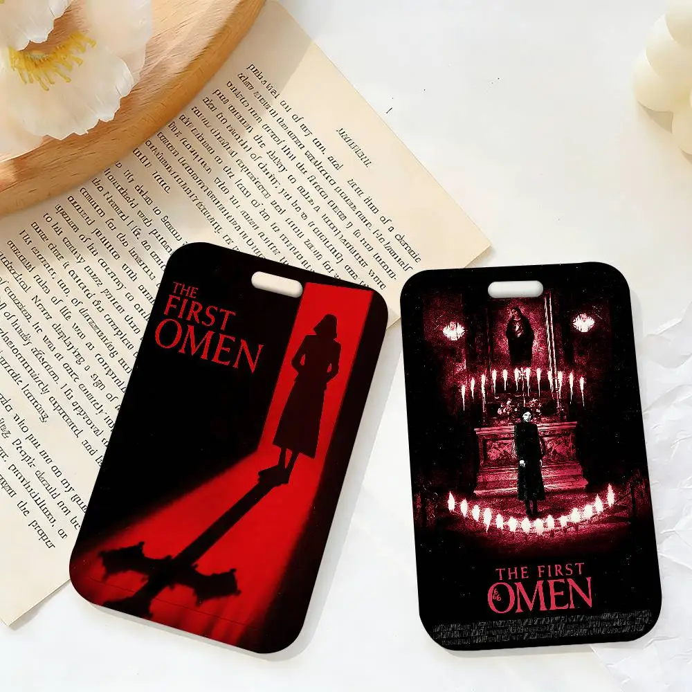 Movie T-The First Omen Bus Pass Card Sleeve Bank Business Work Card Holder Plastic ID Tag Name Badge Holder Nurse Work Protector