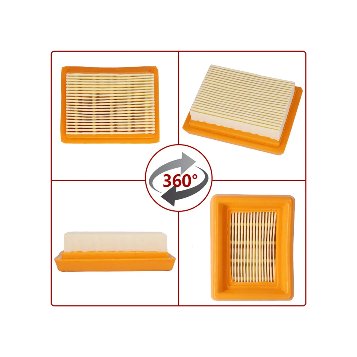 Paquete de 10 piezas adecuado para elementos de filtro de aire de FS120/200/250, desbrozadora y cortacésped