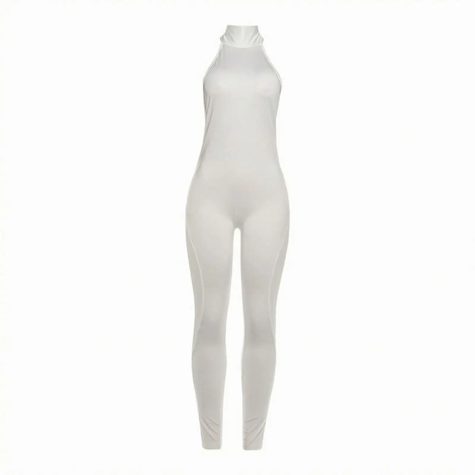 Halter Jumpsuit Bodycon Jumpsuit with Halter Neck Fitted for Night out, Clubwear