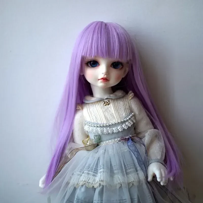 BJD SD 1/3 1/4 1/6 1/8 ke er Puppe Perücke Hochtemperaturfaser rosa Haar